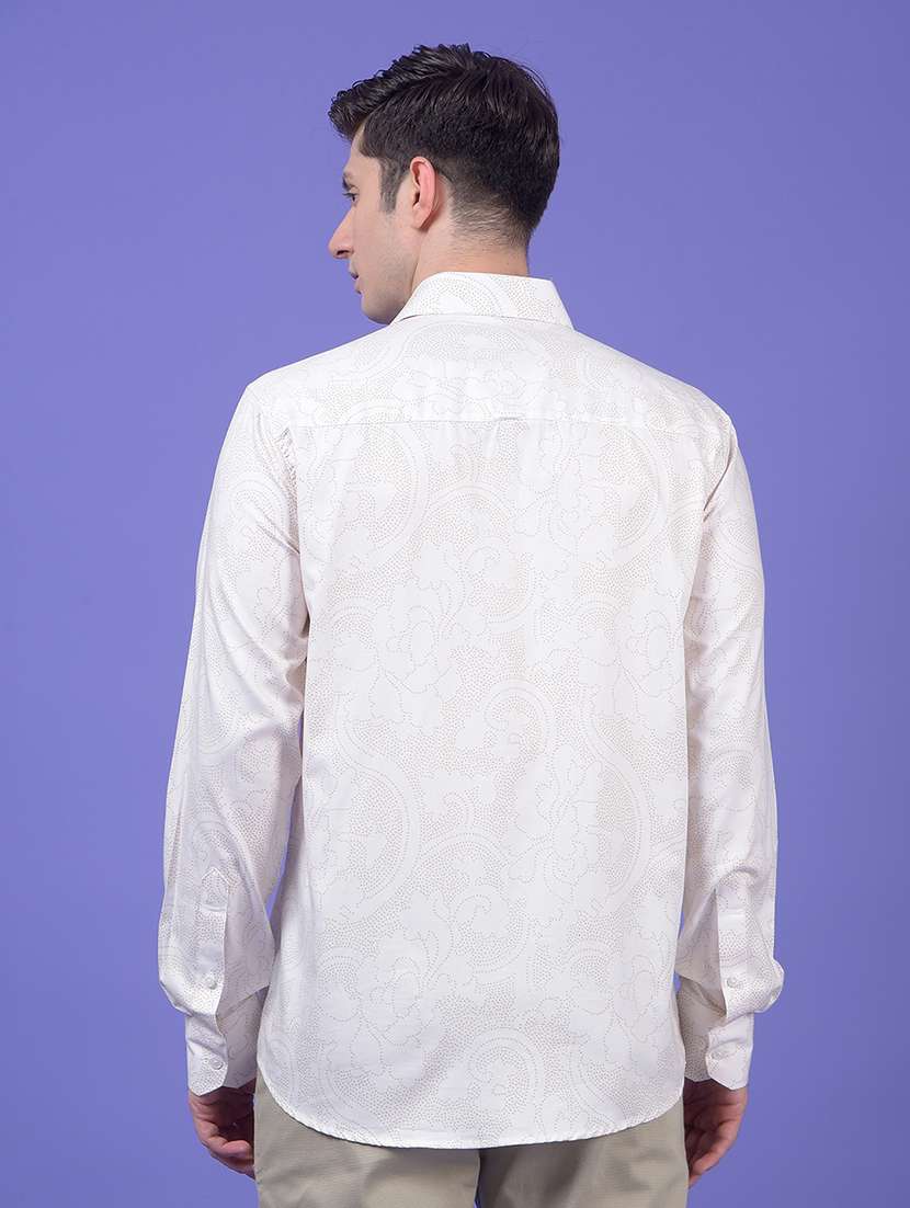 men printed long sleeve slim fit casual shirt - 21984814 -  Standard Image - 3