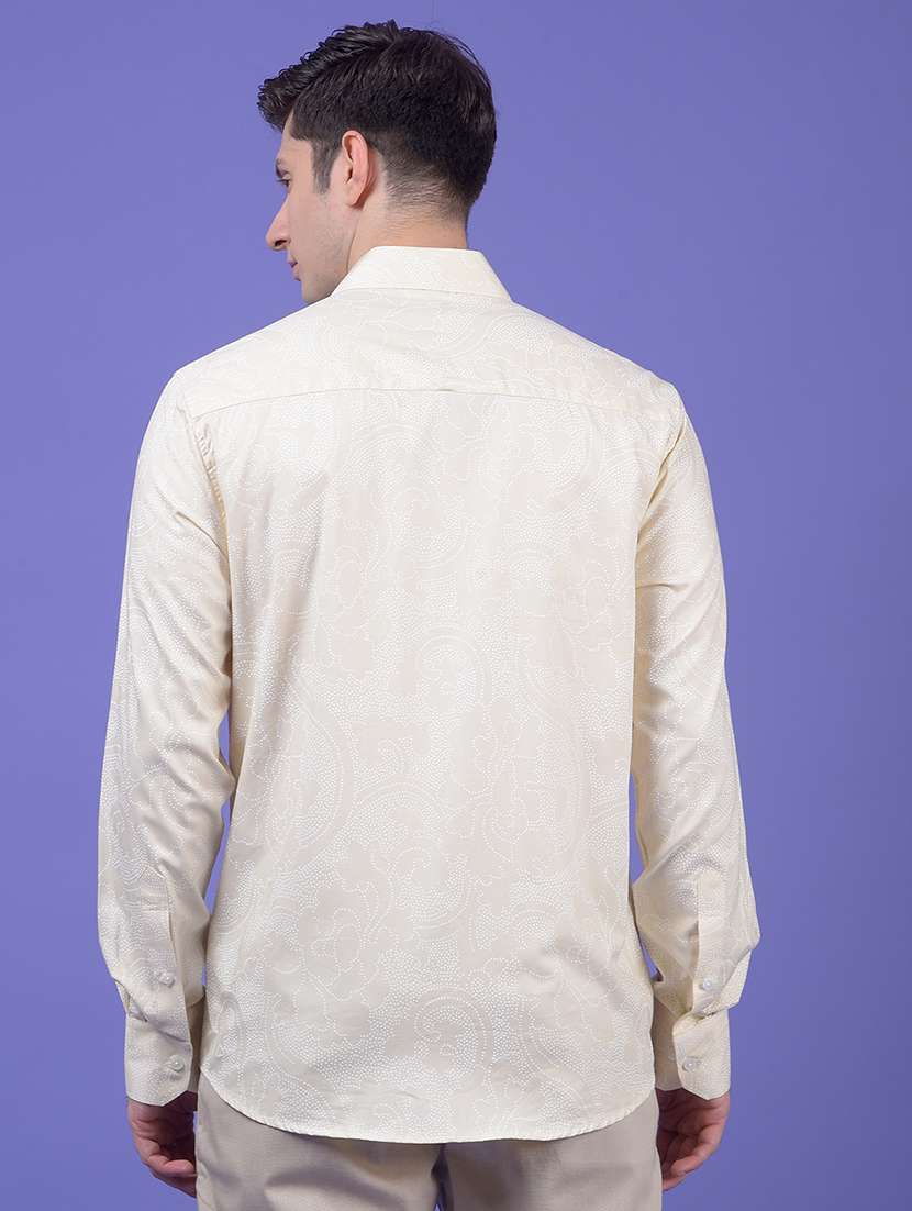 men printed long sleeve slim fit casual shirt - 21984815 -  Standard Image - 3