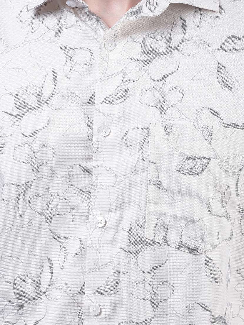 men floral printed long sleeve slim fit casual shirt - 21984819 -  Standard Image - 5