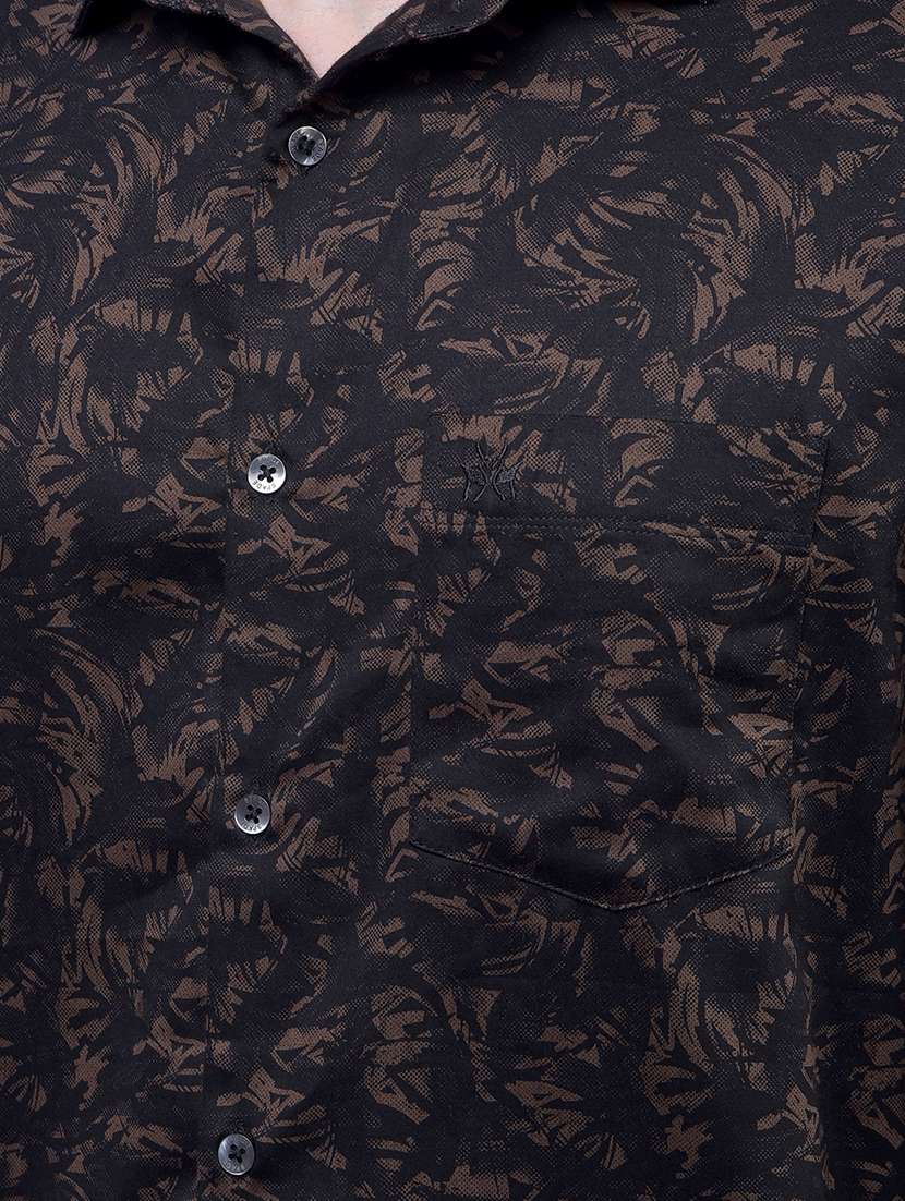 men printed long sleeve slim fit casual shirt - 21984821 - Standard Image - 5