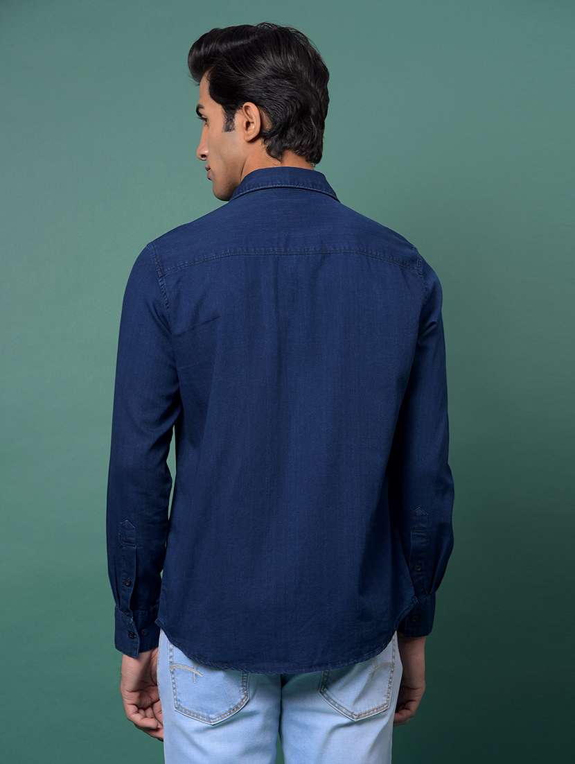 blue cotton casual shirt - 21984834 -  Standard Image - 3