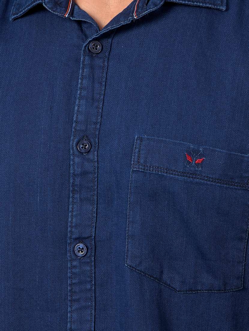 blue cotton casual shirt - 21984834 -  Standard Image - 5