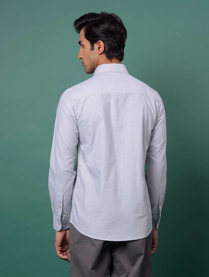 grey cotton casual shirt - 21984837 -  Standard Image - 3