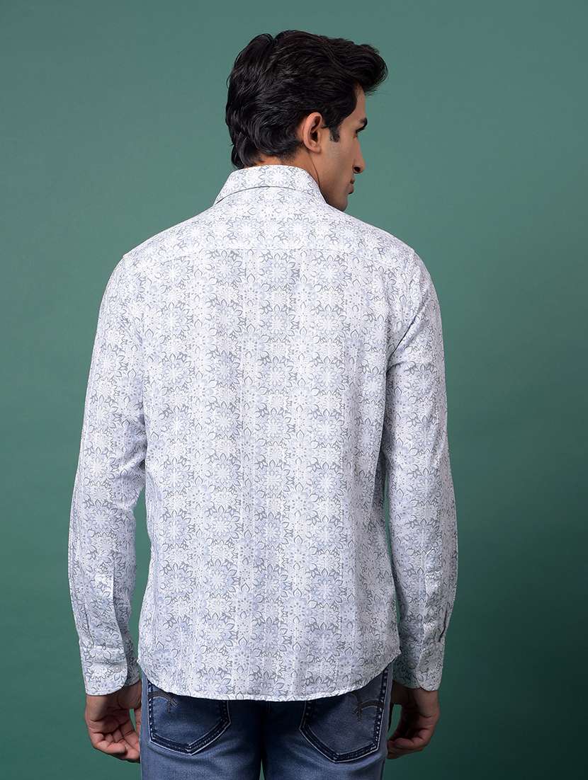grey cotton blend casual shirt - 21984861 -  Standard Image - 3