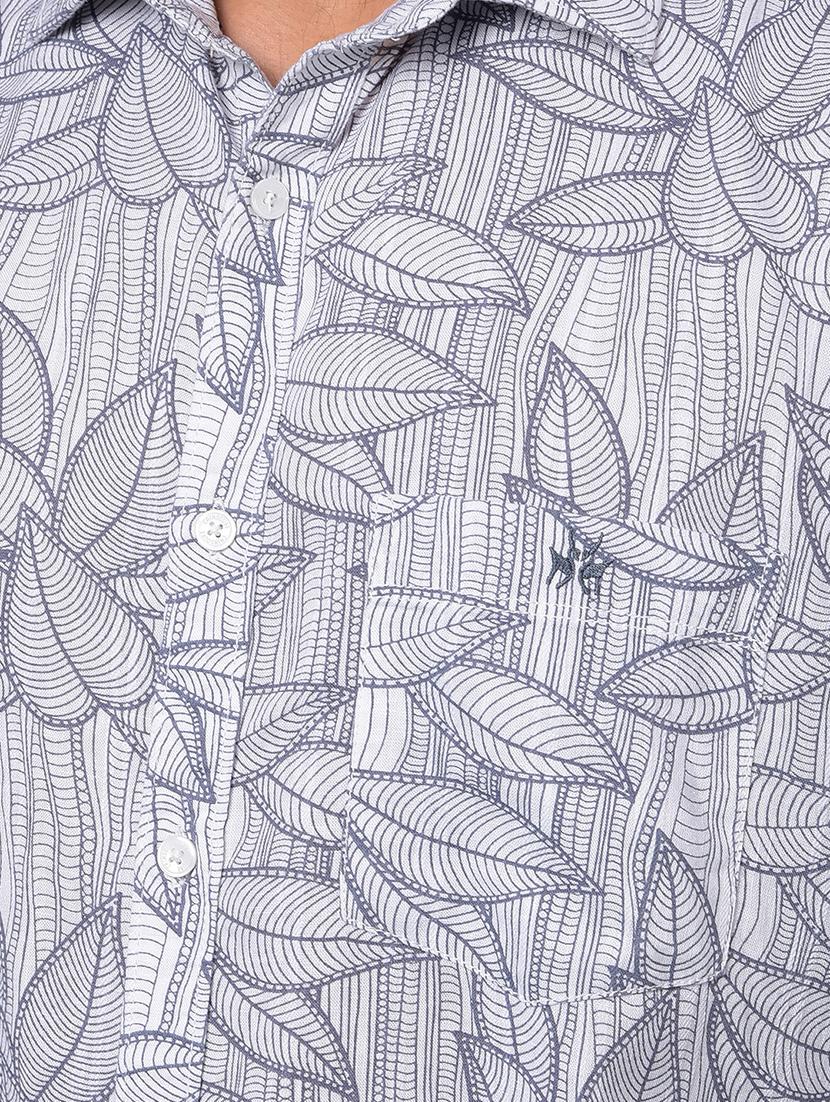 grey cotton blend casual shirt - 21984866 - Standard Image - 5