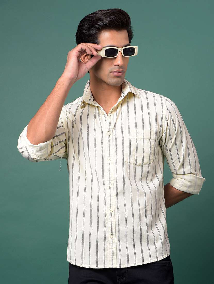 off white cotton casual shirt