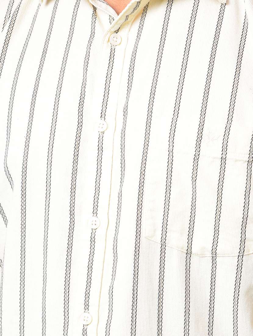 off white cotton casual shirt - 21984882 -  Standard Image - 5
