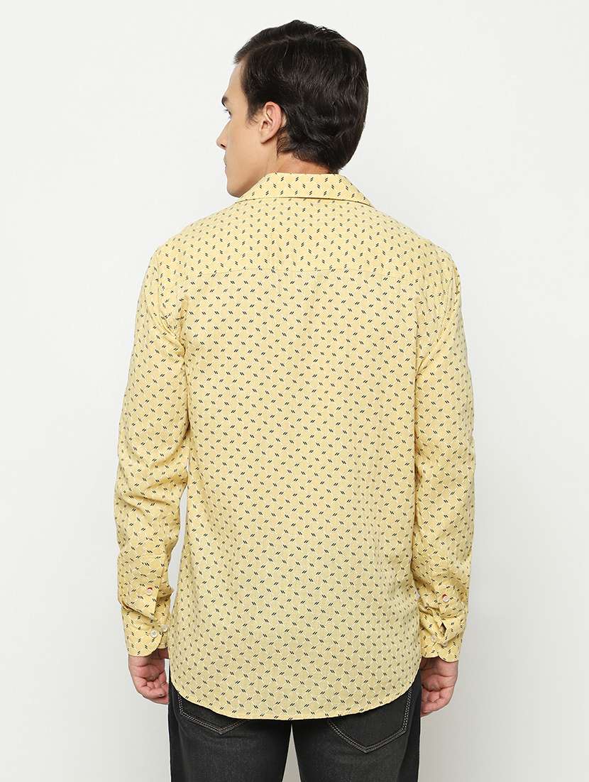 men printed long sleeve slim fit casual shirt - 21984888 -  Standard Image - 3