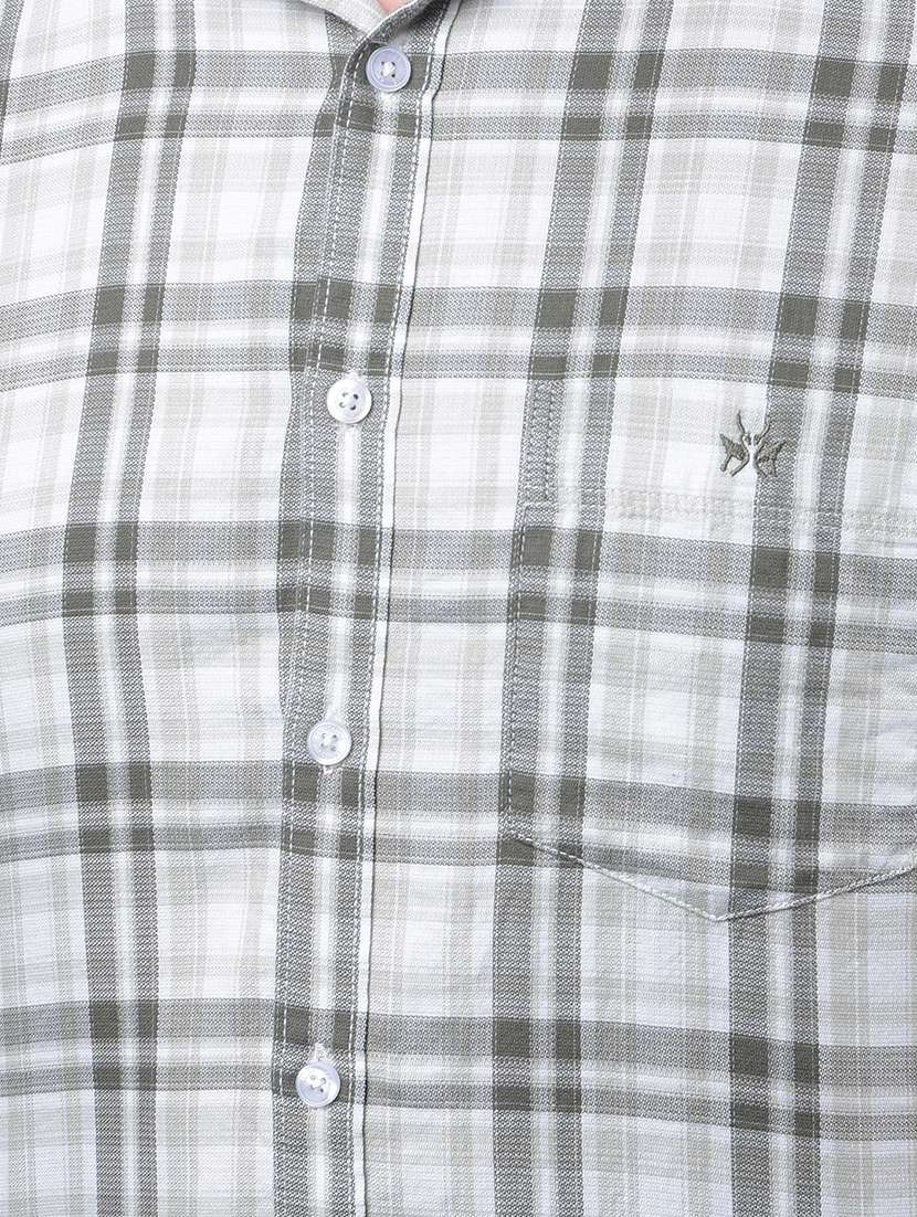 men checkered short sleeve slim fit casual shirt - 21984895 -  Standard Image - 5