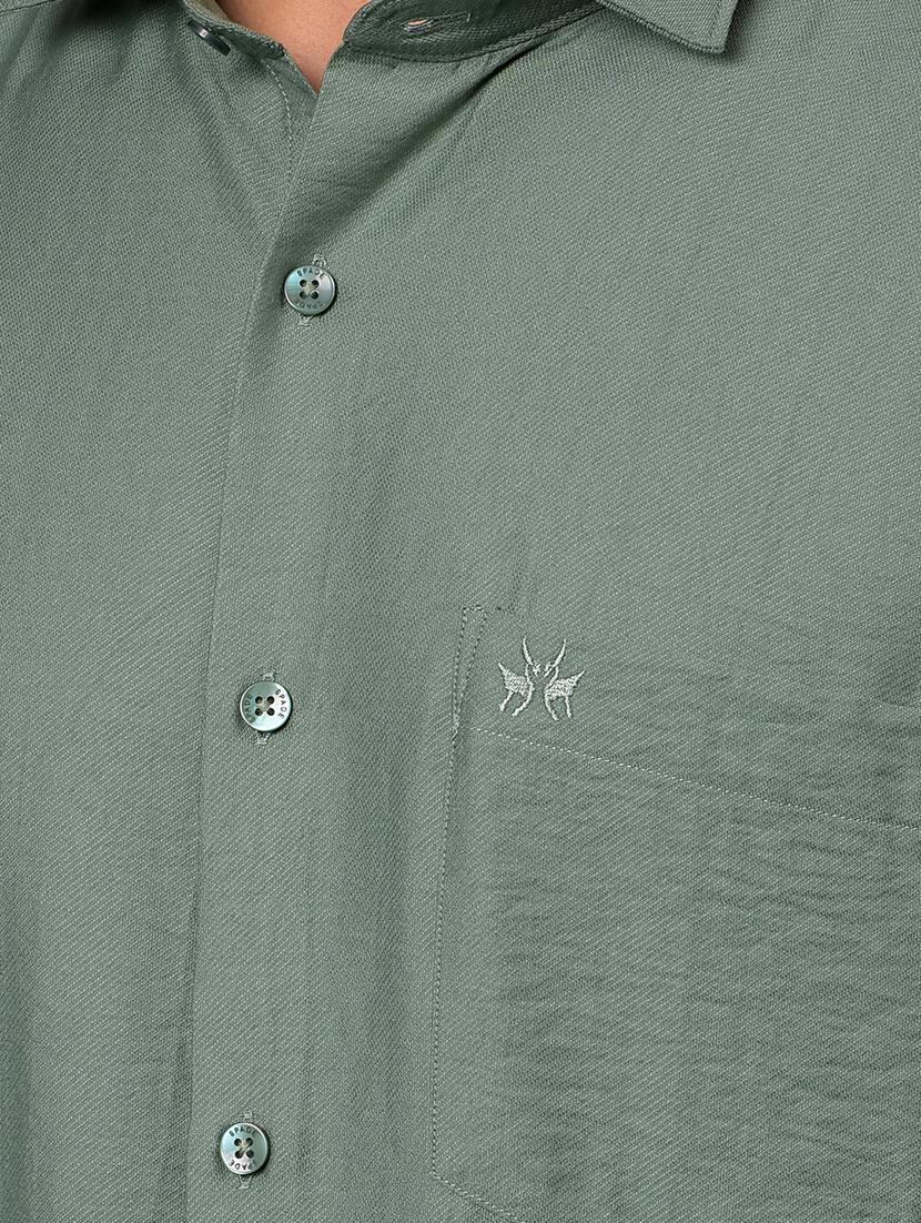 men solid long sleeve slim fit casual shirt - 21984928 - Standard Image - 5