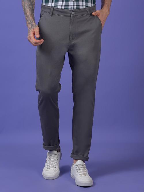 men solid mid rise slim fit chinos  - 21985013 -  Standard Image - 0