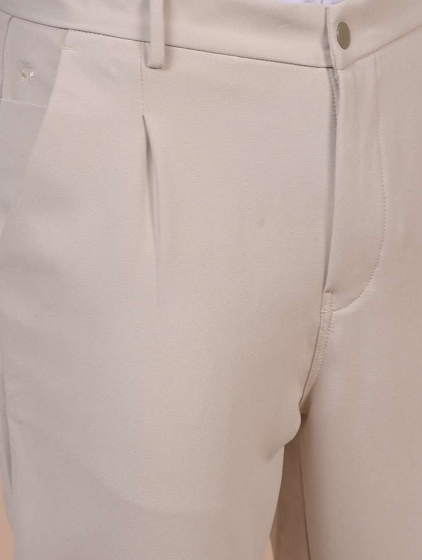 men solid mid rise slim fit chinos - 21985032 - Standard Image - 5