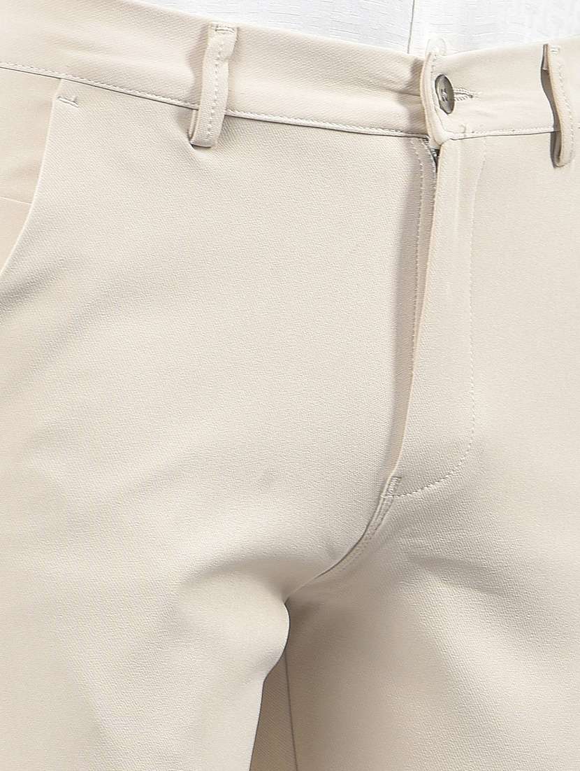 men solid mid rise slim fit chinos  - 21985032 -  Standard Image - 5