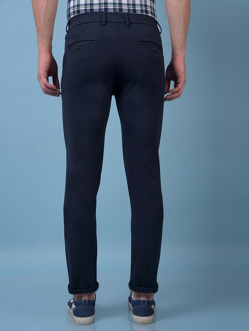 men solid mid rise slim fit chinos  - 21985035 -  Standard Image - 3