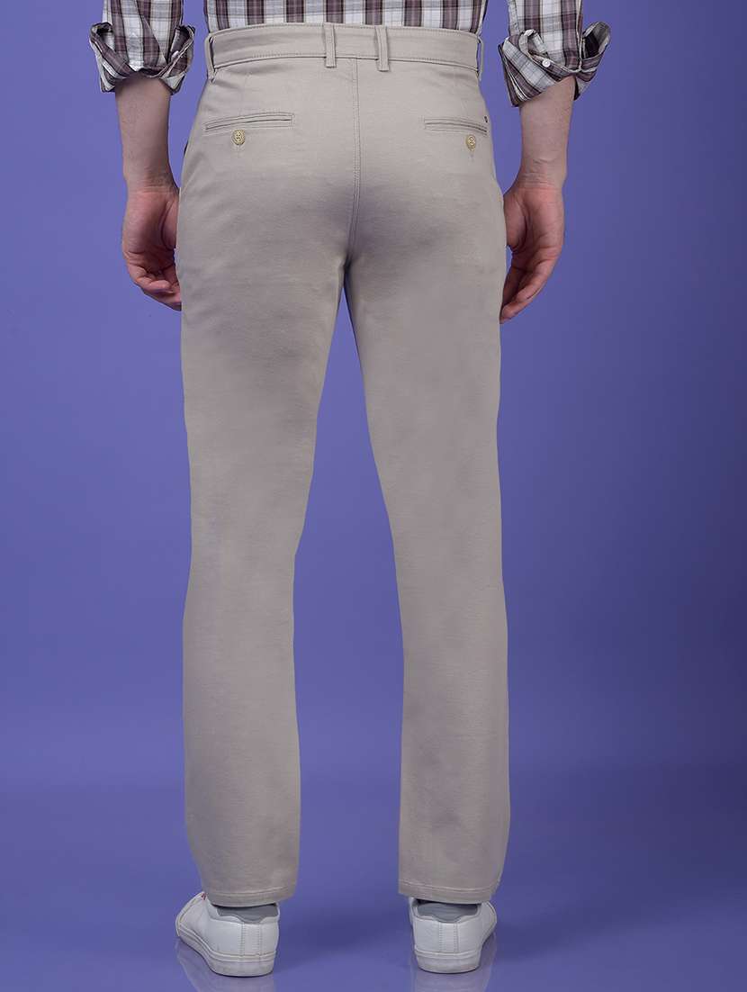 men solid mid rise slim fit chinos  - 21985052 -  Standard Image - 3