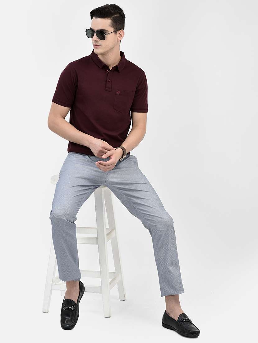 men solid mid rise straight fit chinos - 21985062 - Standard Image - 5