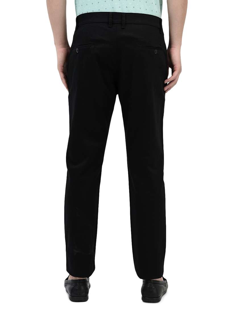 men solid mid rise slim fit chinos - 21985067 - Standard Image - 3