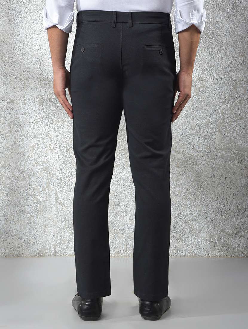 men solid mid rise straight fit chinos  - 21985073 -  Standard Image - 3