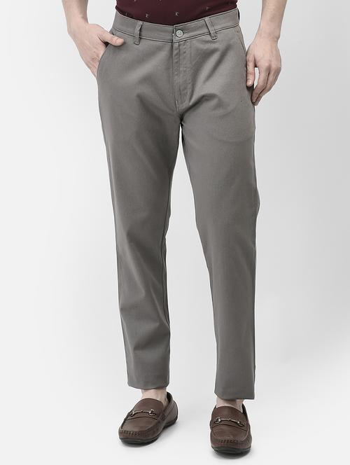 men solid mid rise straight fit chinos - 21985075 - Standard Image - 0