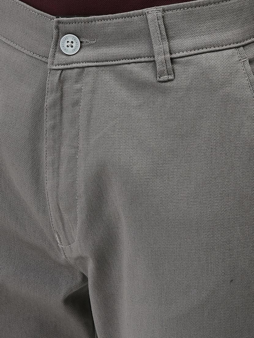 men solid mid rise straight fit chinos - 21985075 - Standard Image - 5