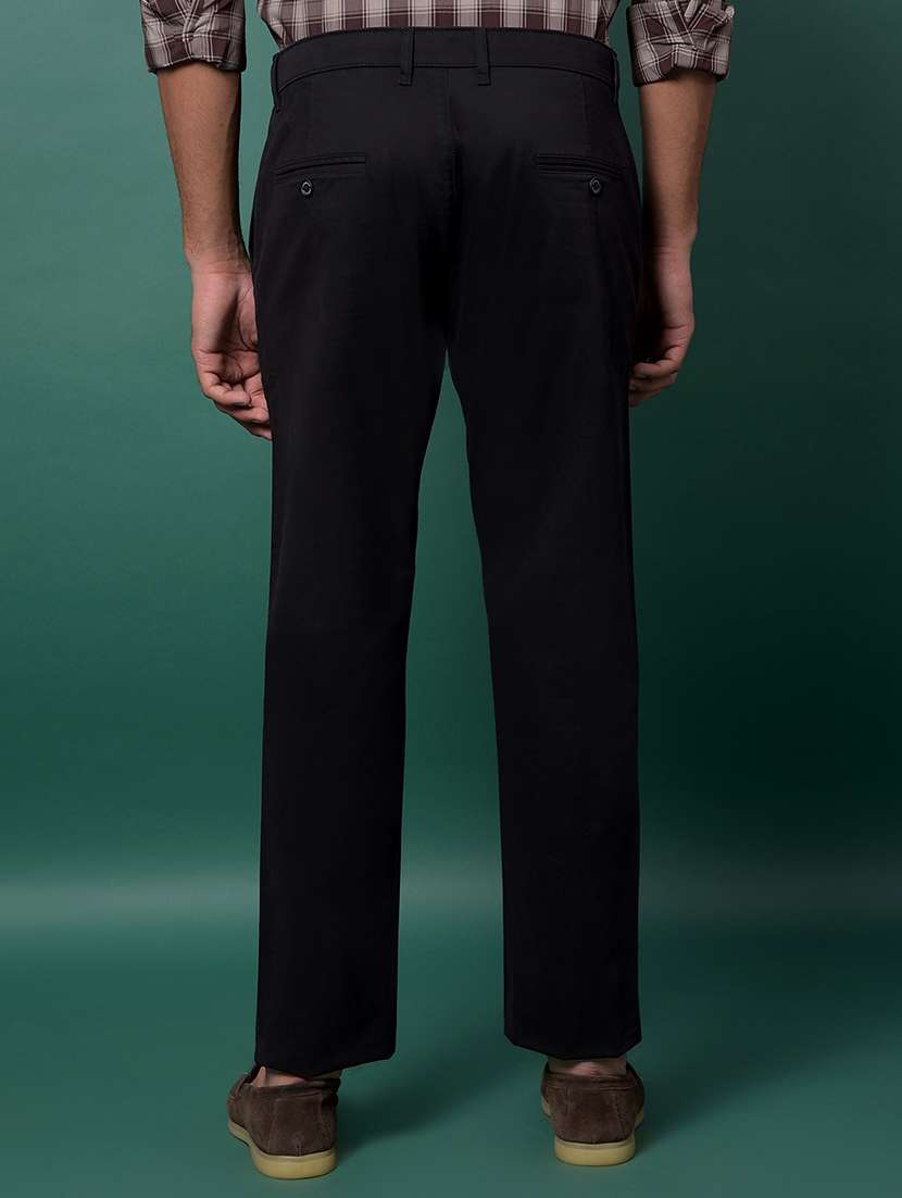 men solid mid rise straight fit chinos - 21985089 - Standard Image - 3