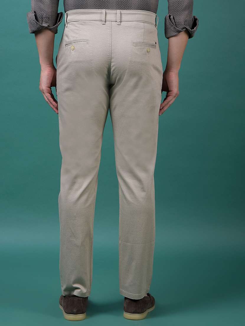 men solid mid rise straight fit chinos  - 21985094 -  Standard Image - 3