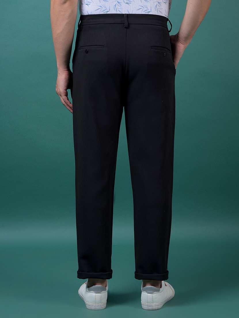 men solid mid rise straight fit chinos  - 21985100 -  Standard Image - 3