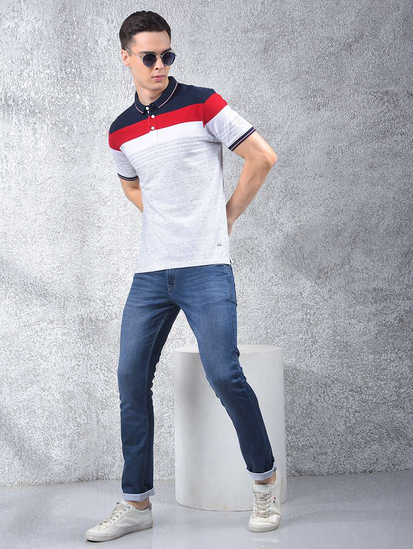 men color blocked short sleeve regular fit polo t-shirt - 21985126 - Standard Image - 3