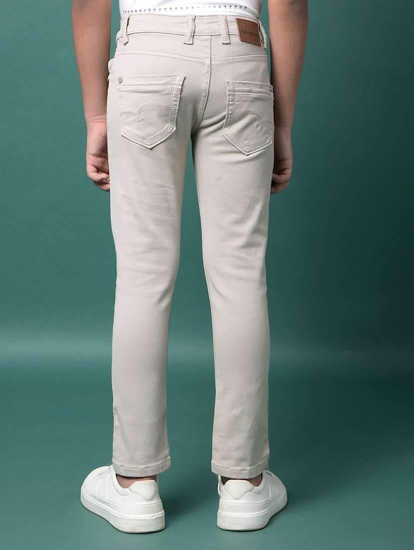 boys solid mid rise slim fit jeans - 21985135 -  Standard Image - 3