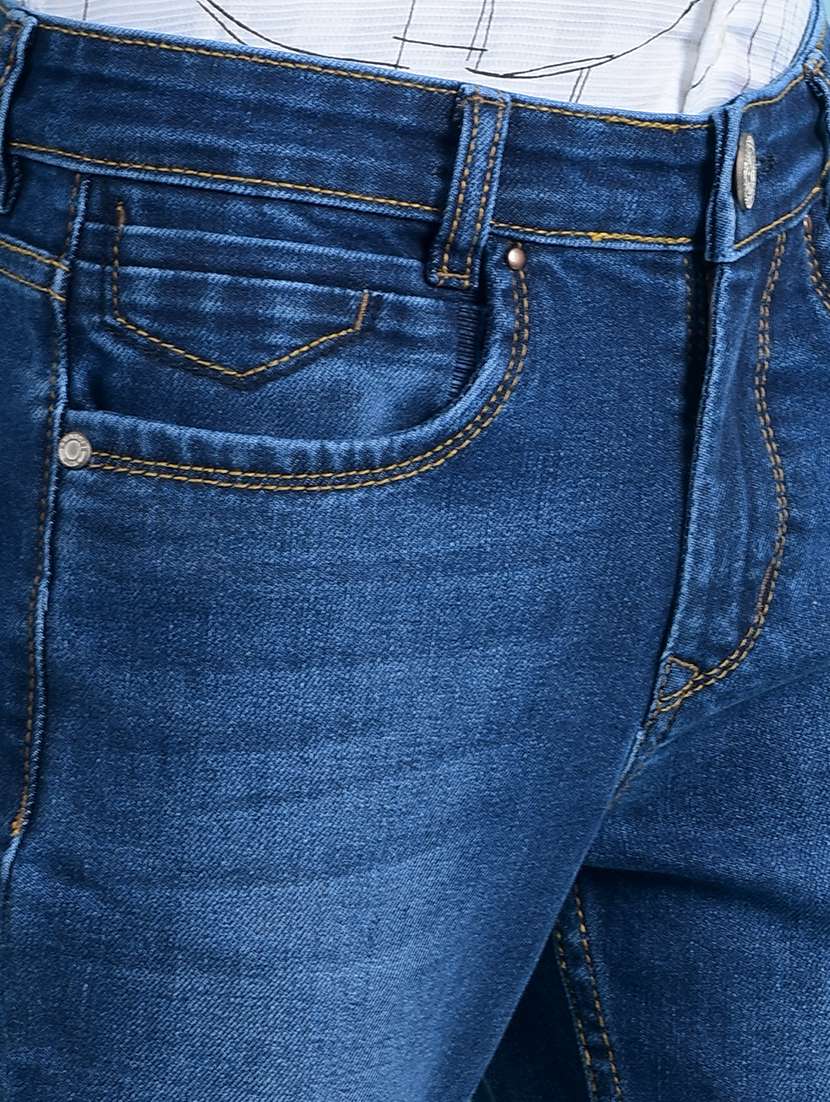 boys solid mid rise straight fit jeans - 21985136 -  Standard Image - 5