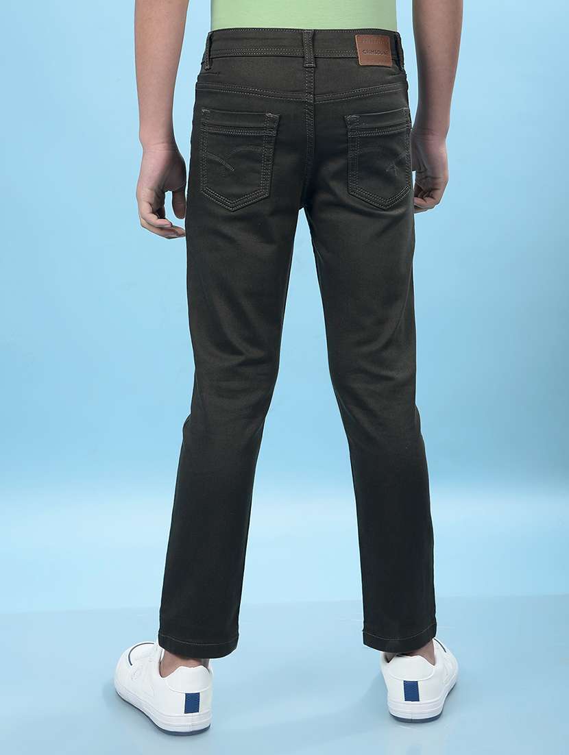 Boys Solid Mid Rise Slim Fit Jeans - 21985142 -  Standard Image - 3