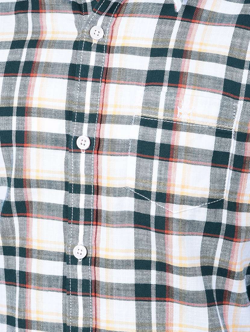 boys checkerd collared regular fit shirt - 21985172 -  Standard Image - 5