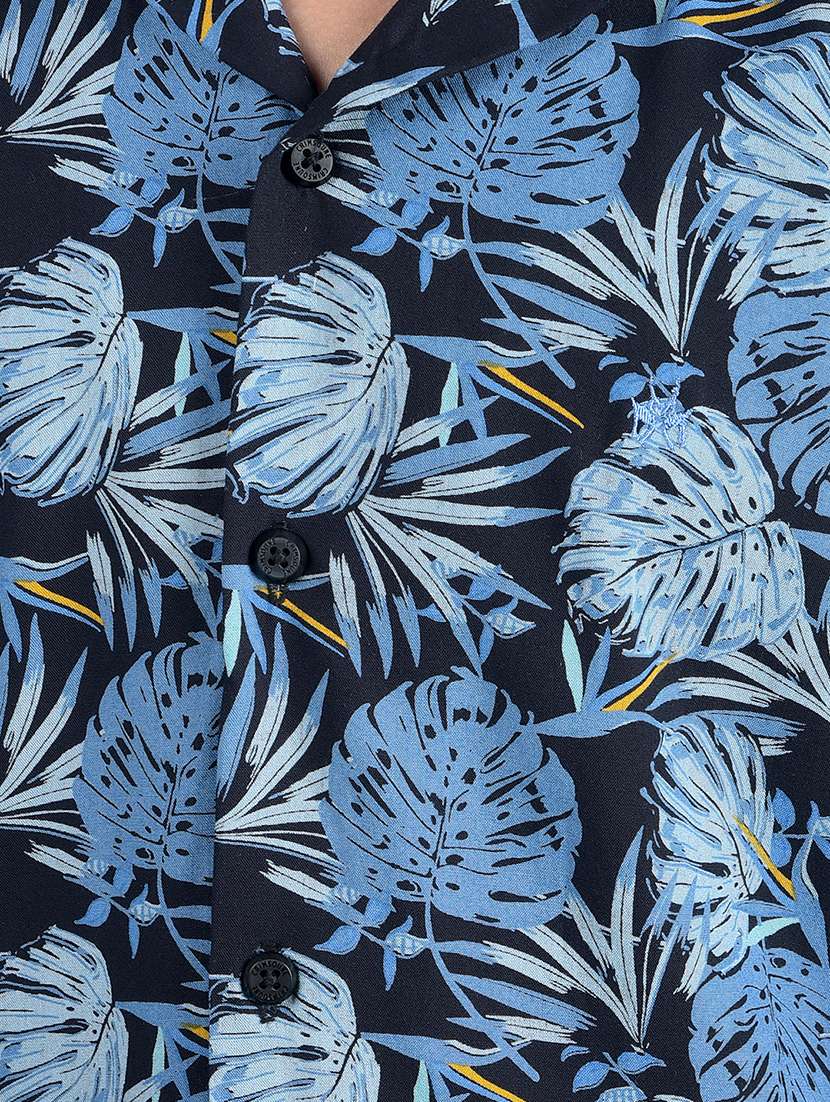 boys tropical print collared regular fit shirt - 21985177 -  Standard Image - 5