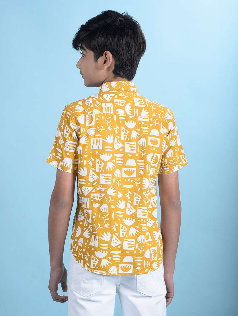 boys printed collared regular fit shirt - 21985178 -  Standard Image - 3