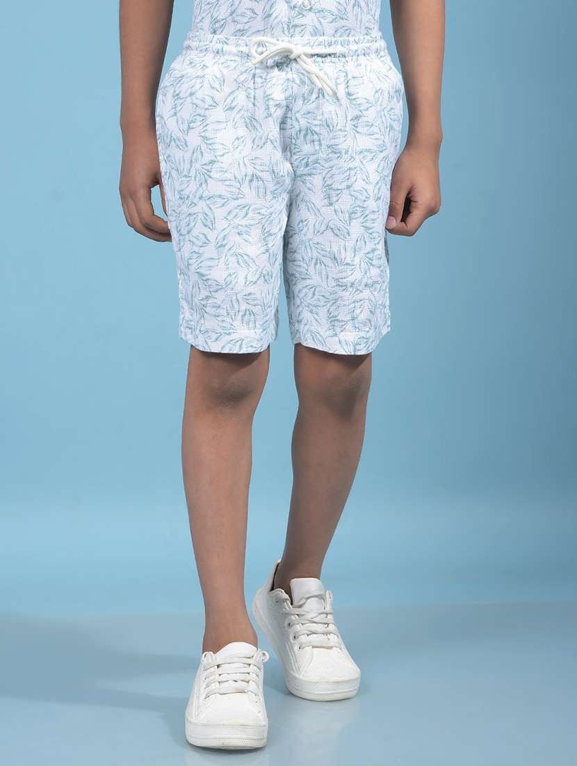 boys printed mid rise regulr fit shorts