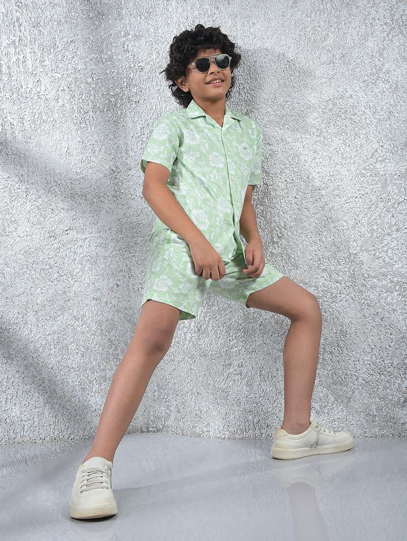 boys printed mid rise regular fit shorts  - 21985189 -  Standard Image - 5