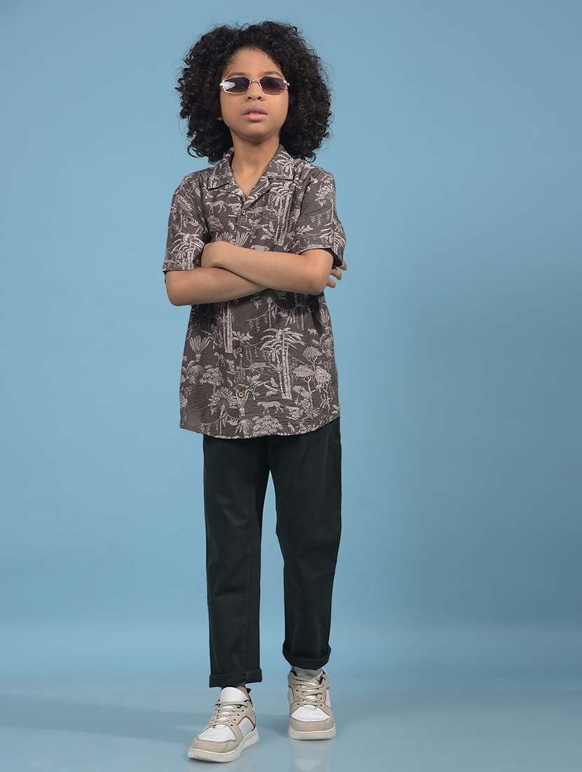 boys solid mid rise slim fit chinos  - 21985197 -  Standard Image - 3