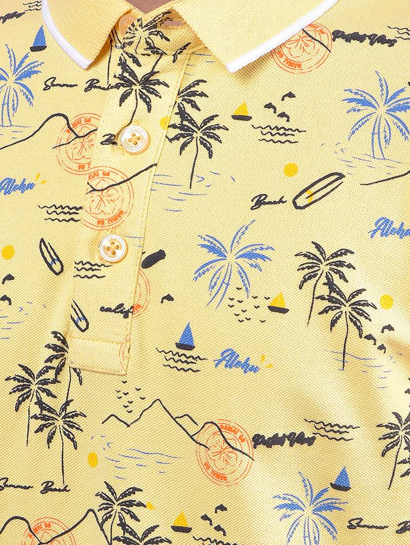 boys printed short sleeve regular fit polo t-shirt - 21985200 -  Standard Image - 5