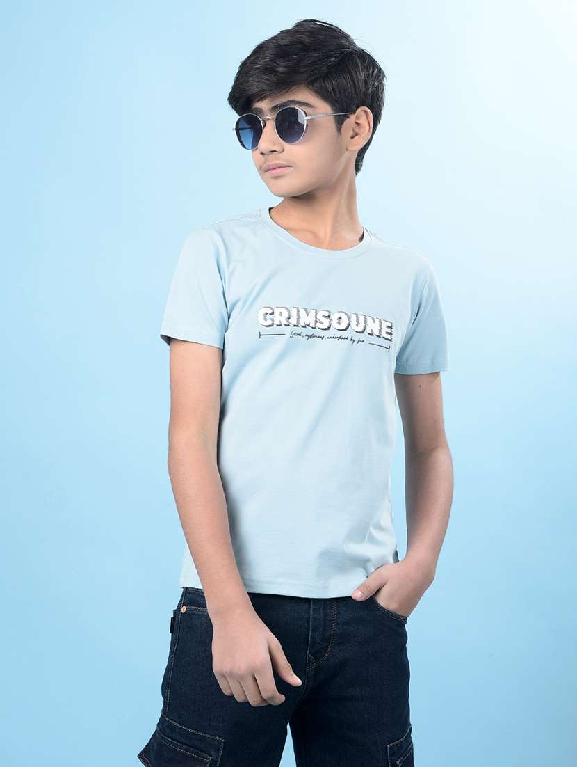 boys printed short sleeve regular fit t-shirt