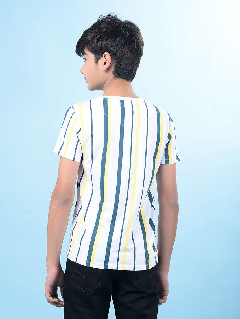 boys stripedshort sleeve regular fit t-shirt - 21985208 -  Standard Image - 3
