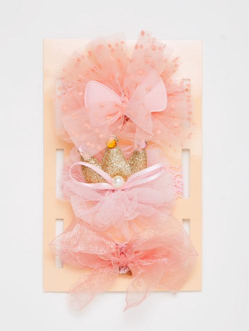 girls pack of 3 pink headbands - 21985212 -  Standard Image - 0