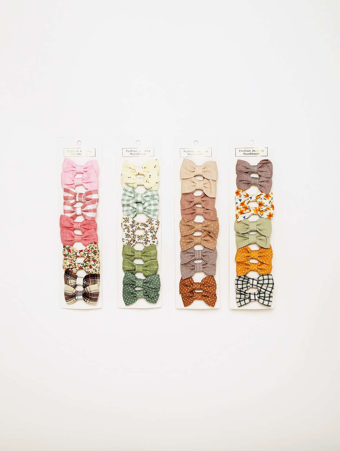 girls pack of 10 multi colored bow hair clip