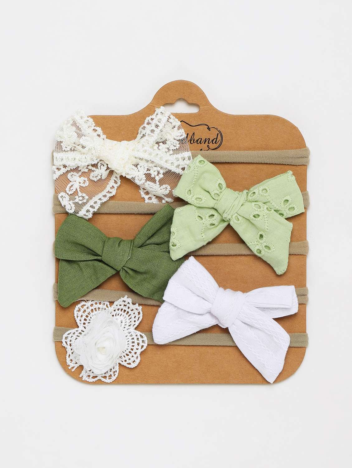 girls pack of 5 multi color bow hair clips