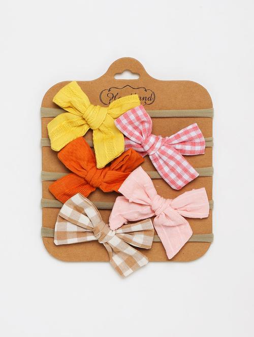 girls pack of 5 multi color ponytail holders - 21985249 - Standard Image - 0