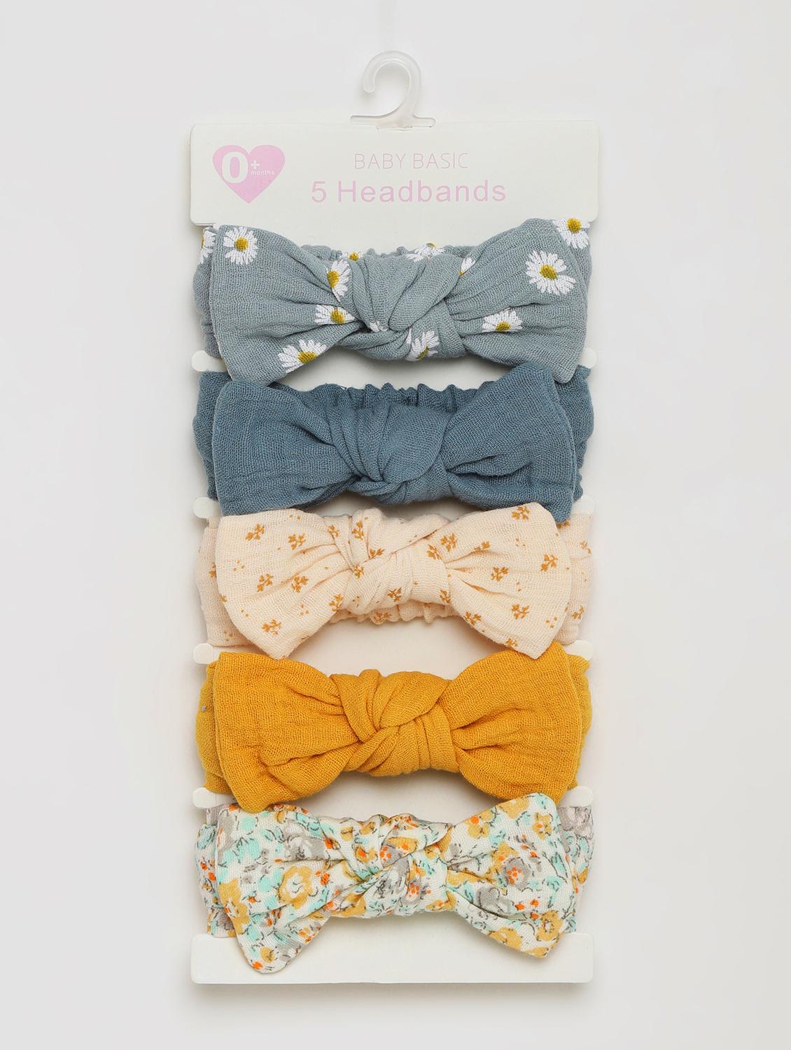girls pack of 5 multi color bow hairbands - 21985252 -  Zoom Image - 0