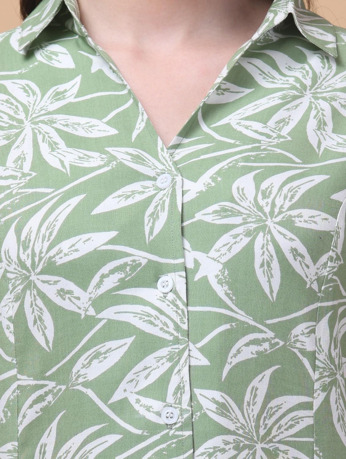 women printed collared shirt dress - 21985378 - Standard Image - 5