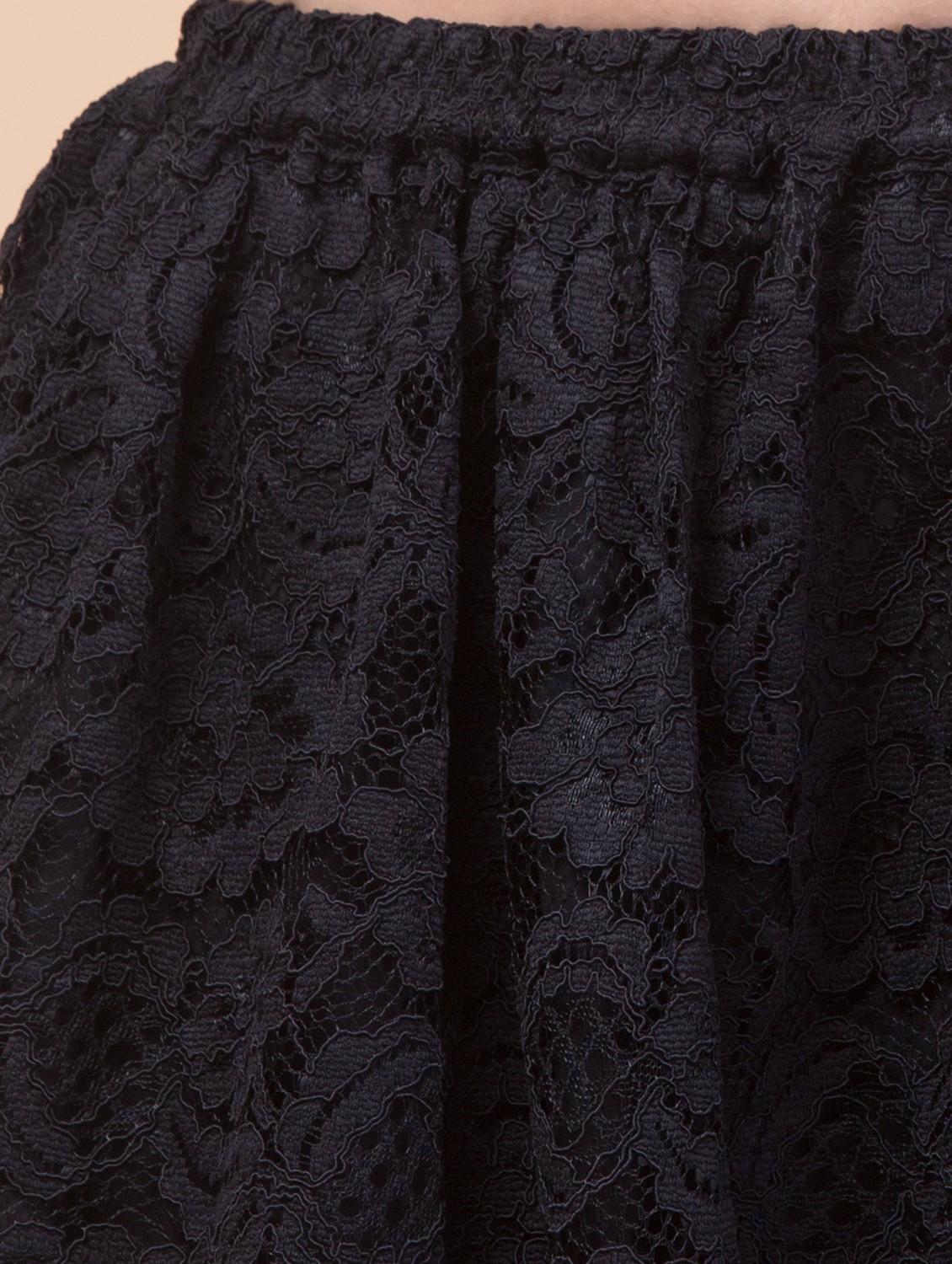 women black high rise flared lace skirt - 21985379 - Standard Image - 5