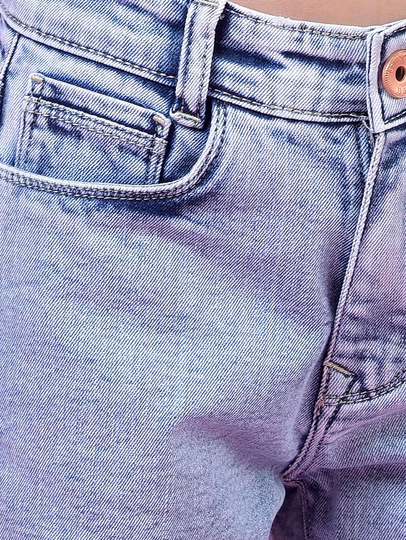 girls solid high rise straight fit jeans - 21985398 -  Standard Image - 5