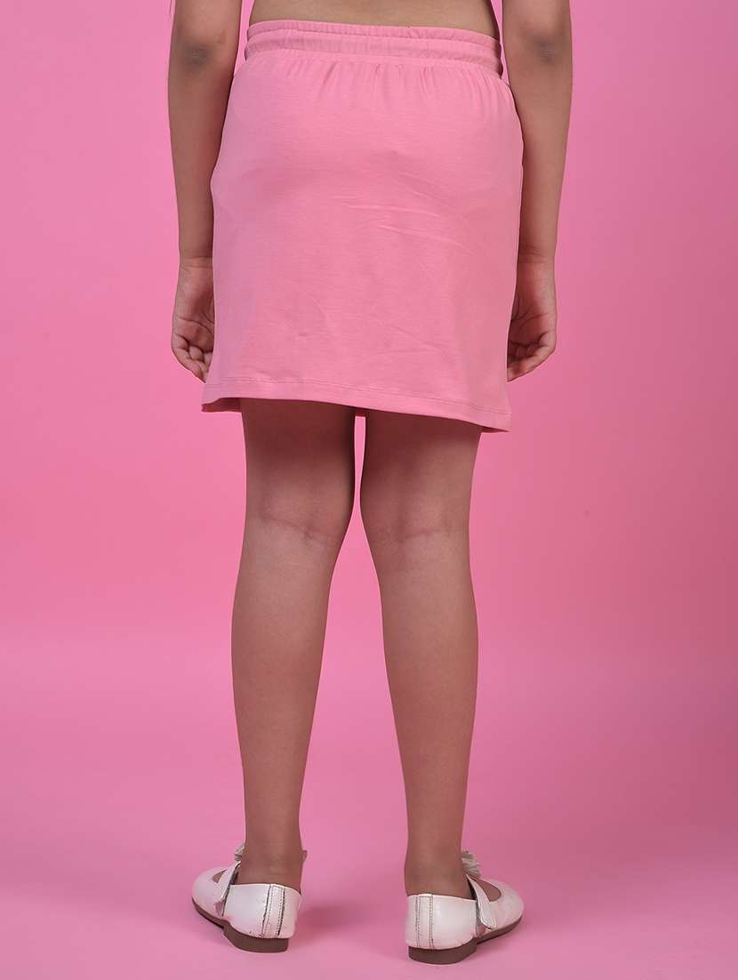 girls pink printed mid rise skirt - 21985409 -  Standard Image - 3