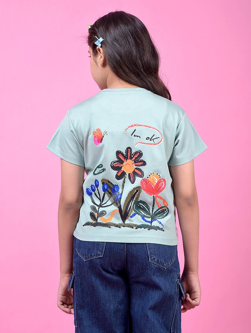 girls printed short sleeve tee - 21985424 - Standard Image - 3